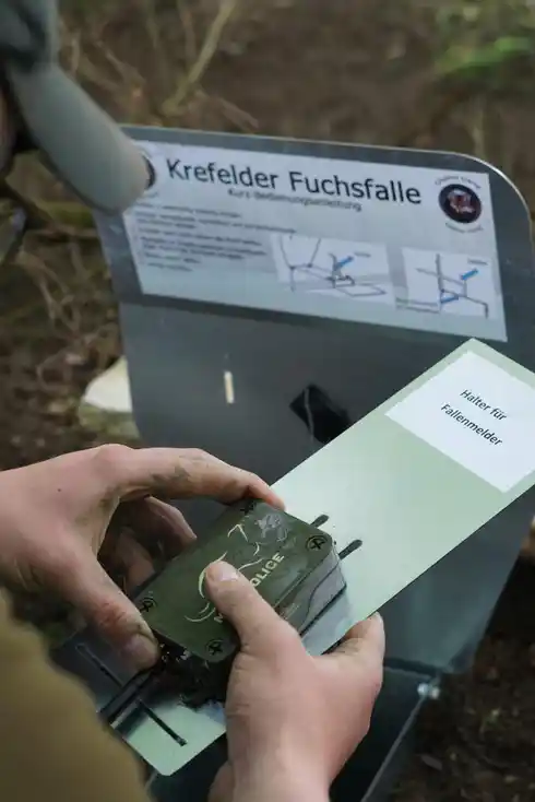 Montage eines Fallenmelders