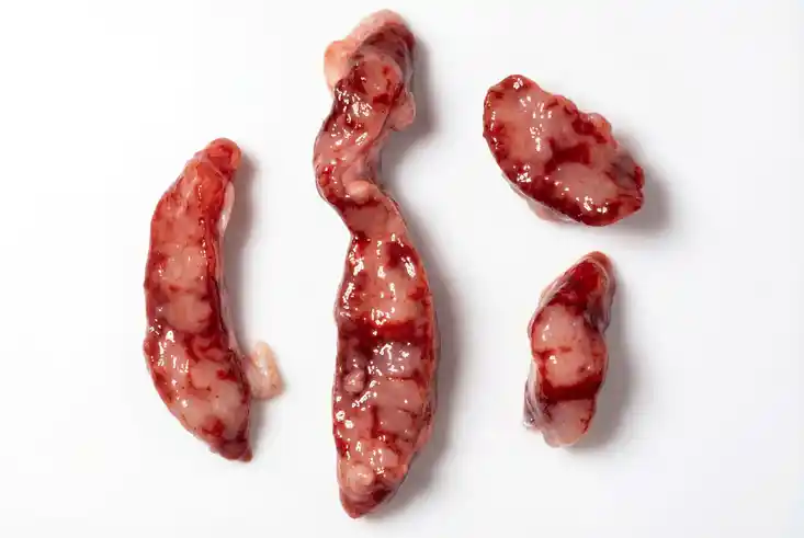 Vergrößerte und eingeblutete Lymphknoten bei Schweinepest