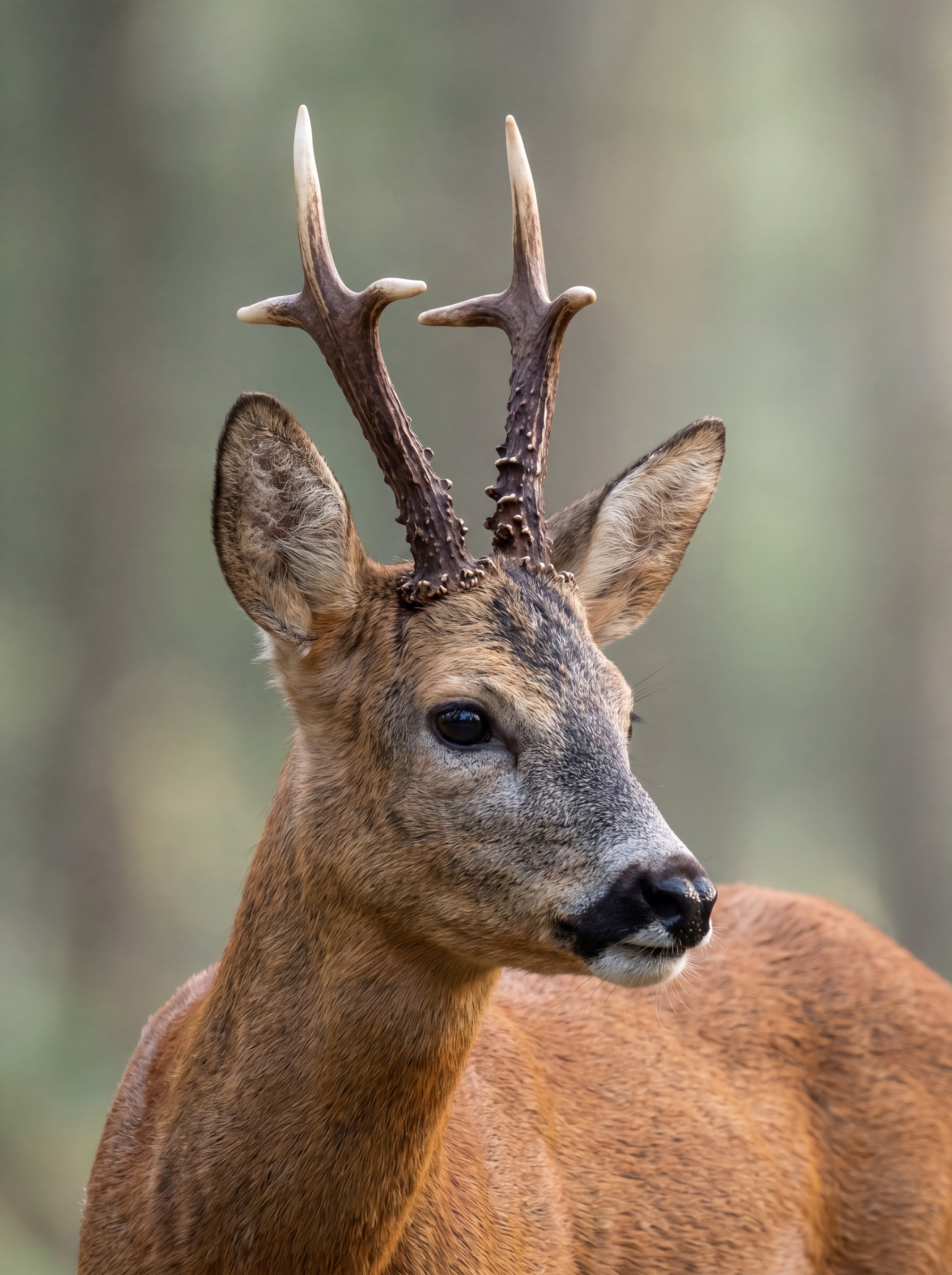 Rehbock mit Kreuzgehörn