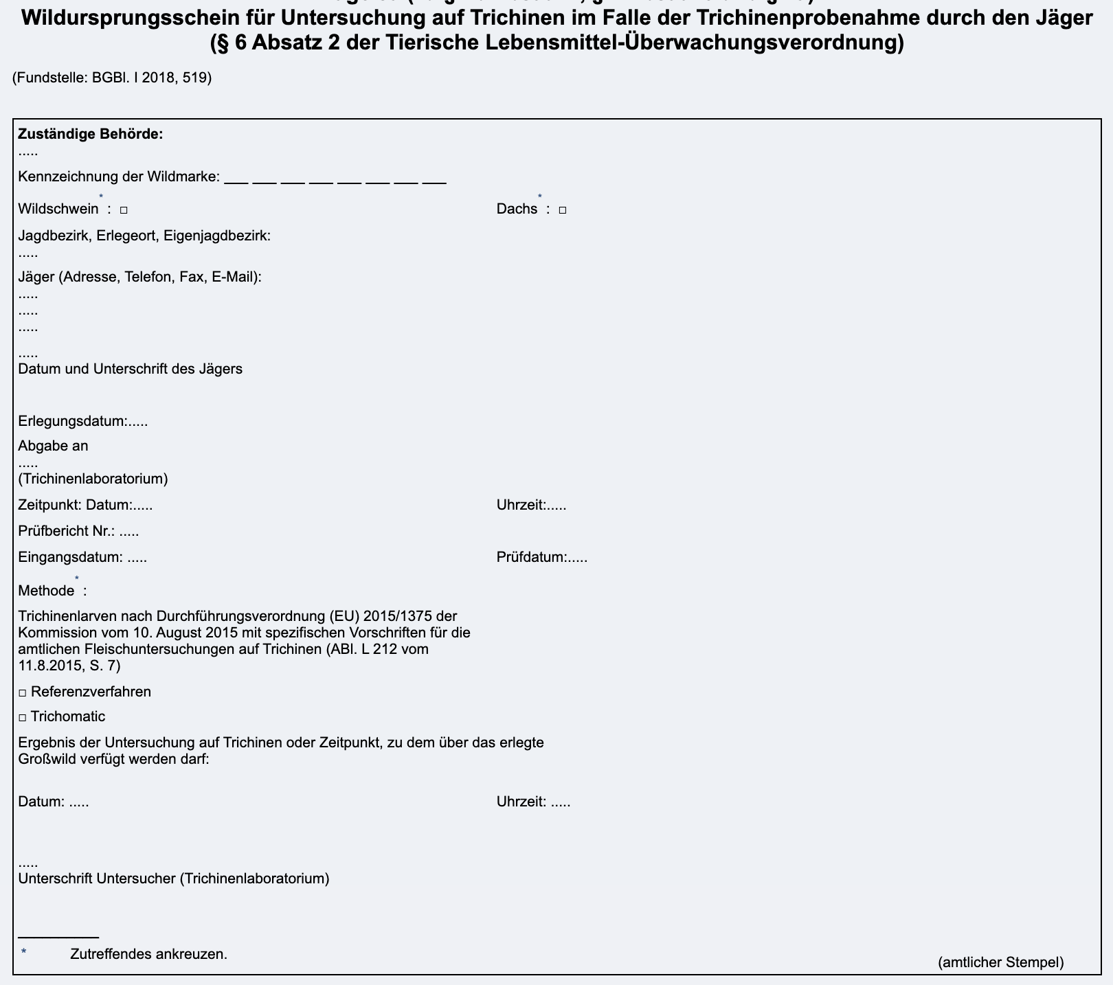 Wildursprungsschein