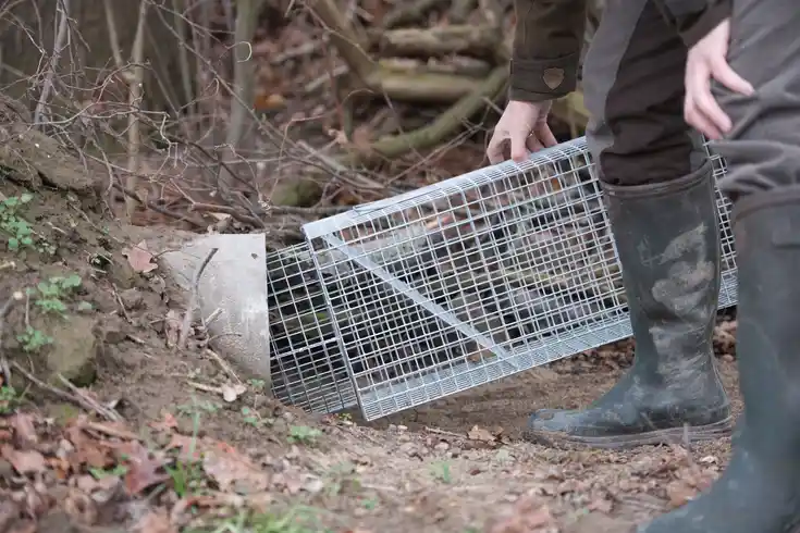 Abfangkorb an Fuchsfalle