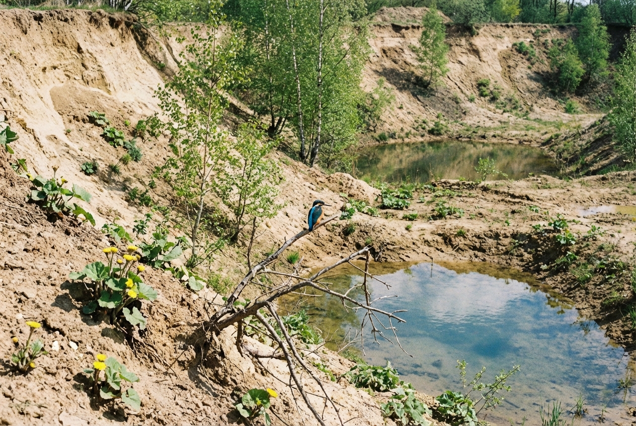 Sekundärbiotop mit Eisvogel