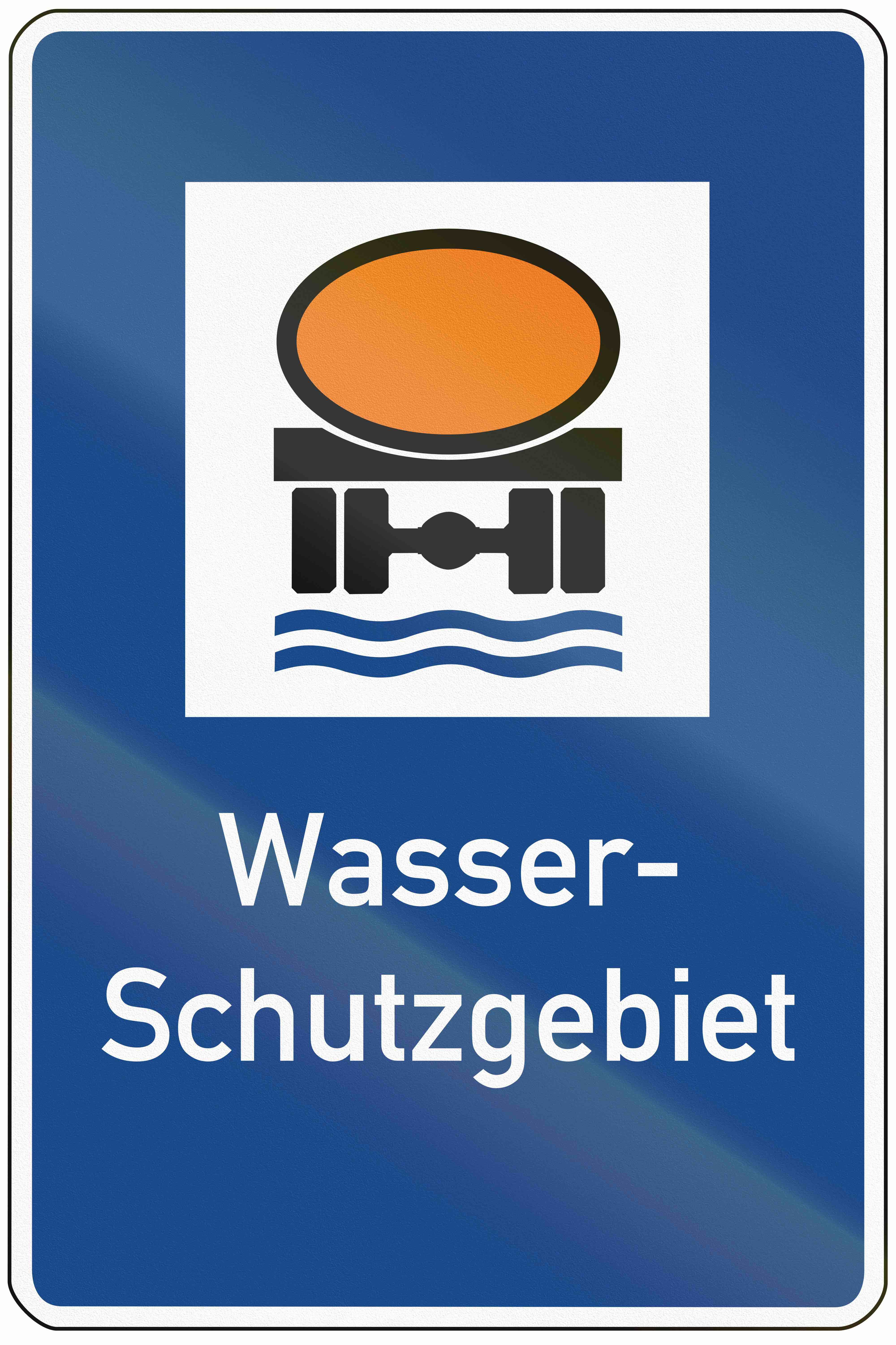 Schild zum Wasserschutzgebiet
